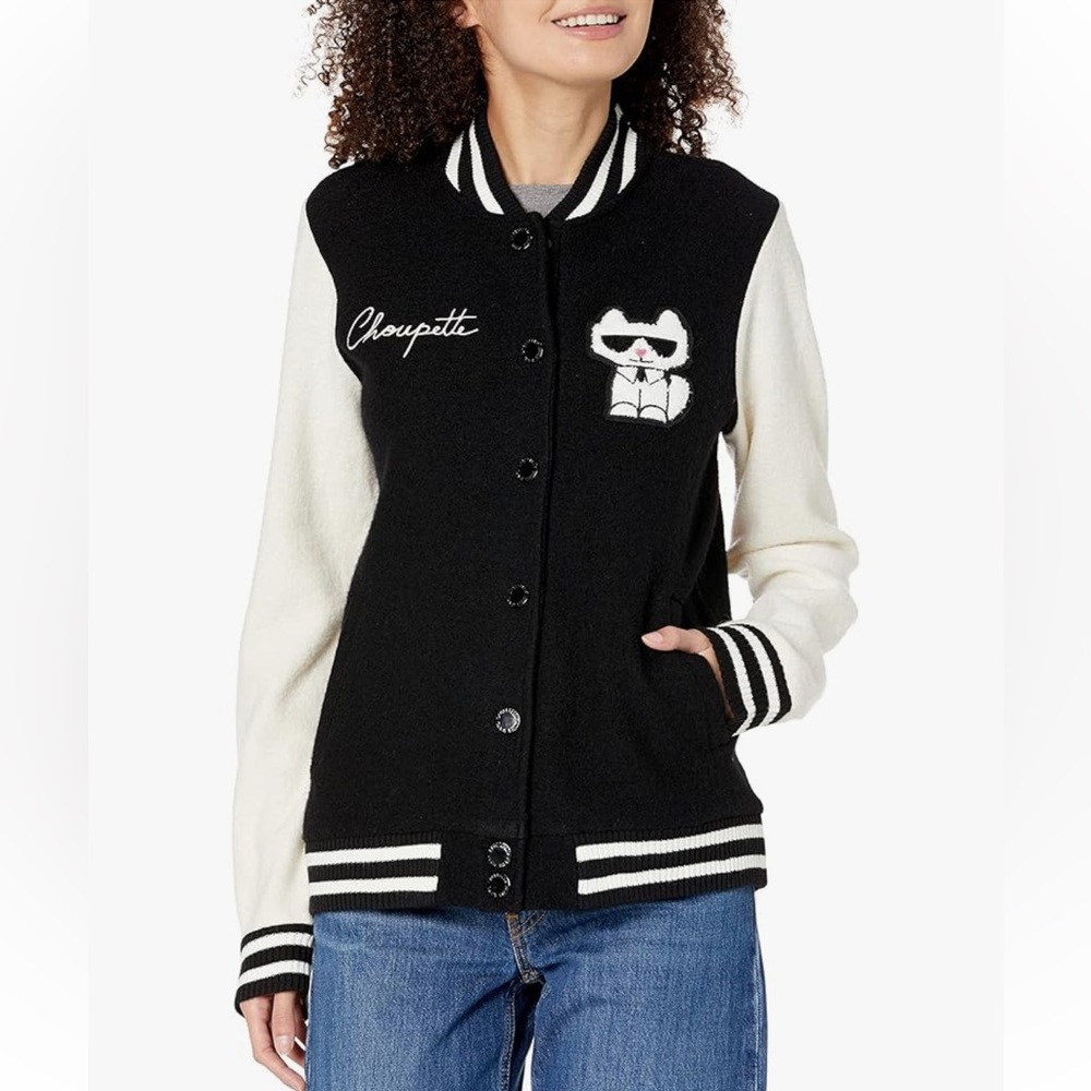 Karl Lagerfeld Paris Women’s Black and White Jacket